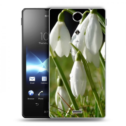 Дизайнерский пластиковый чехол для Sony Xperia TX Подснежники