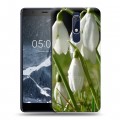 Дизайнерский пластиковый чехол для Nokia 5.1 Подснежники