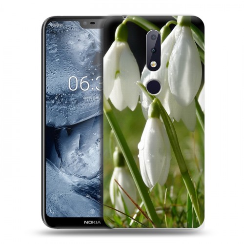 Дизайнерский силиконовый чехол для Nokia 6.1 Plus Подснежники