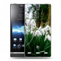 Дизайнерский пластиковый чехол для Sony Xperia S Подснежники