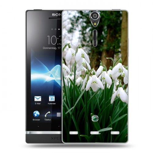 Дизайнерский пластиковый чехол для Sony Xperia S Подснежники