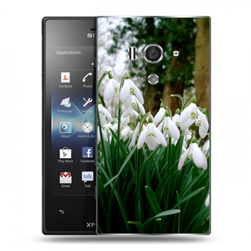 Дизайнерский пластиковый чехол для Sony Xperia acro S Подснежники