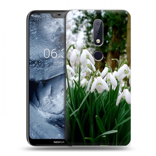 Дизайнерский силиконовый чехол для Nokia 6.1 Plus Подснежники