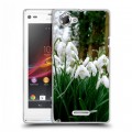 Дизайнерский пластиковый чехол для Sony Xperia L Подснежники