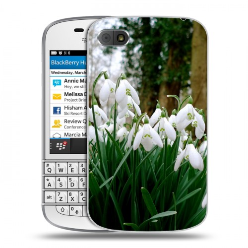 Дизайнерский пластиковый чехол для BlackBerry Q10 Подснежники