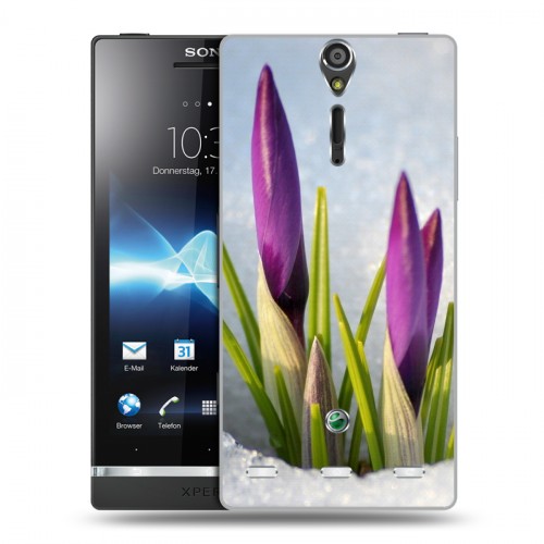 Дизайнерский пластиковый чехол для Sony Xperia S Подснежники