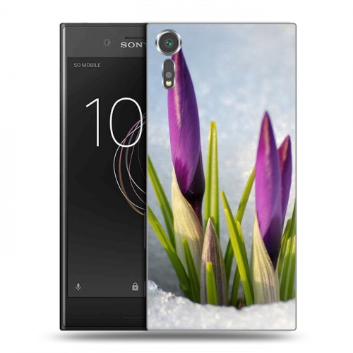 Дизайнерский пластиковый чехол для Sony Xperia XZs Подснежники