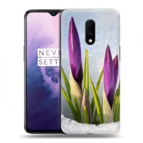 Дизайнерский пластиковый чехол для OnePlus 7 Подснежники