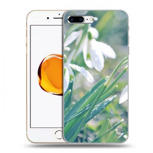 Дизайнерский силиконовый чехол для Iphone 7 Plus / 8 Plus Подснежники