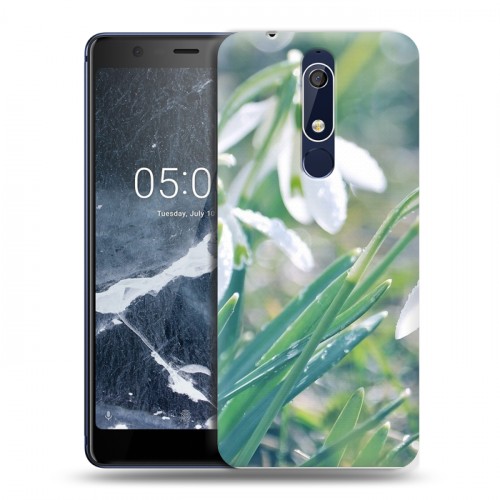 Дизайнерский пластиковый чехол для Nokia 5.1 Подснежники