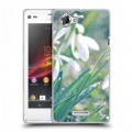 Дизайнерский силиконовый чехол для Sony Xperia L Подснежники