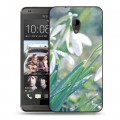 Дизайнерский пластиковый чехол для HTC Desire 700 Подснежники