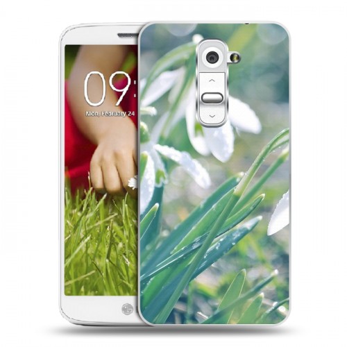 Дизайнерский пластиковый чехол для LG Optimus G2 mini Подснежники