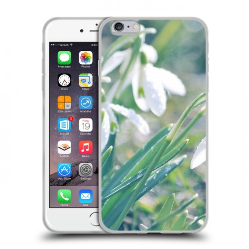 Дизайнерский силиконовый чехол для Iphone 6 Plus/6s Plus Подснежники