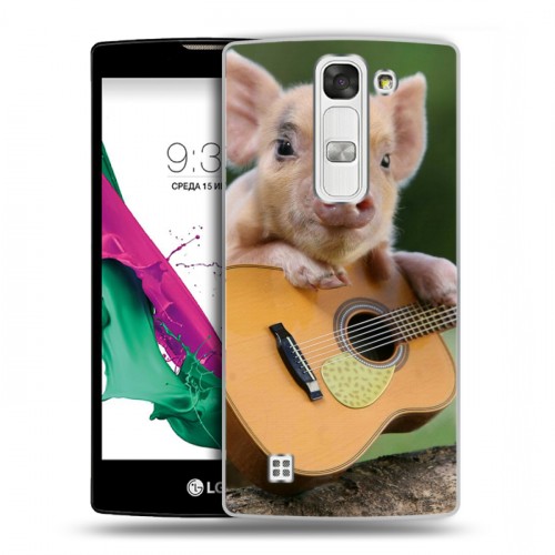 Дизайнерский пластиковый чехол для LG G4c Свинки