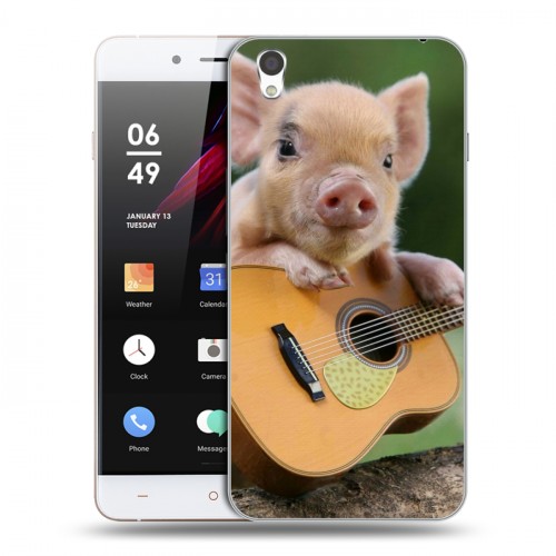 Дизайнерский пластиковый чехол для OnePlus X Свинки