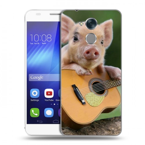 Дизайнерский пластиковый чехол для Huawei Honor 6C Свинки