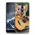 Дизайнерский пластиковый чехол для Nokia 5.1 Свинки