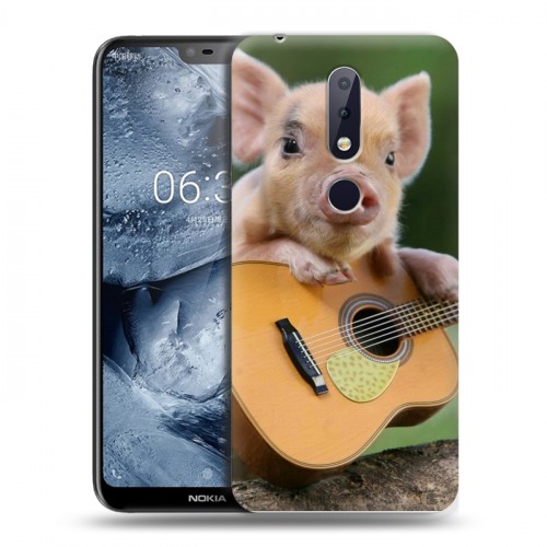 Дизайнерский силиконовый чехол для Nokia 6.1 Plus Свинки