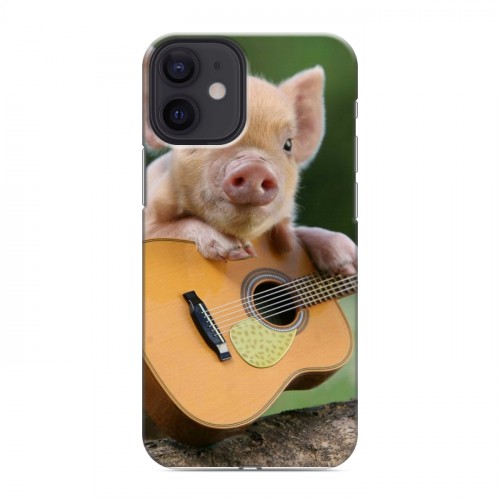 Дизайнерский пластиковый чехол для Iphone 12 Mini Свинки