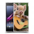 Дизайнерский пластиковый чехол для Sony Xperia Z Ultra  Свинки