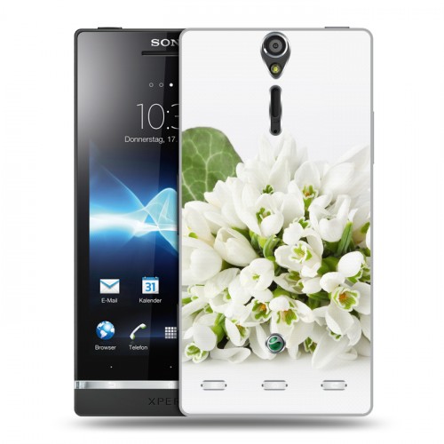 Дизайнерский пластиковый чехол для Sony Xperia S Подснежники