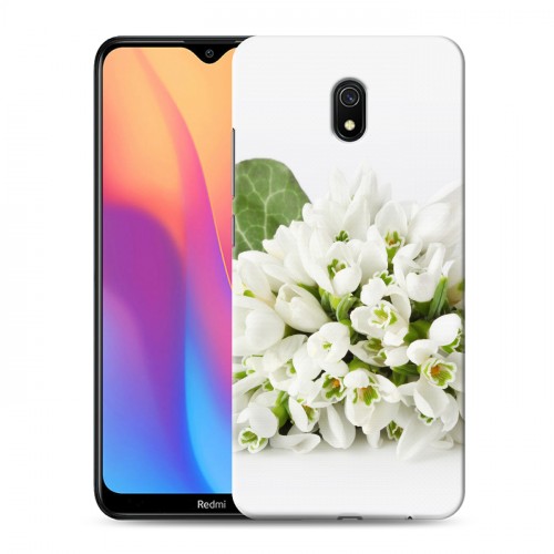 Дизайнерский силиконовый с усиленными углами чехол для Xiaomi RedMi 8A Подснежники