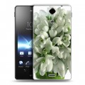 Дизайнерский пластиковый чехол для Sony Xperia TX Подснежники