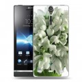 Дизайнерский пластиковый чехол для Sony Xperia S Подснежники