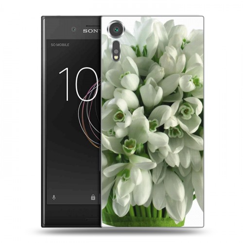 Дизайнерский пластиковый чехол для Sony Xperia XZs Подснежники