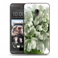 Дизайнерский пластиковый чехол для HTC Desire 700 Подснежники