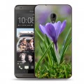 Дизайнерский пластиковый чехол для HTC Desire 700 Подснежники