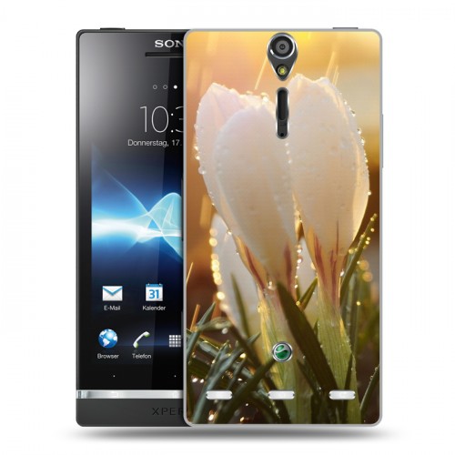 Дизайнерский пластиковый чехол для Sony Xperia S Подснежники