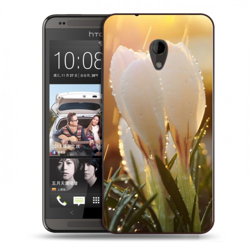 Дизайнерский пластиковый чехол для HTC Desire 700 Подснежники