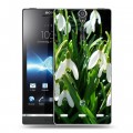 Дизайнерский пластиковый чехол для Sony Xperia S Подснежники