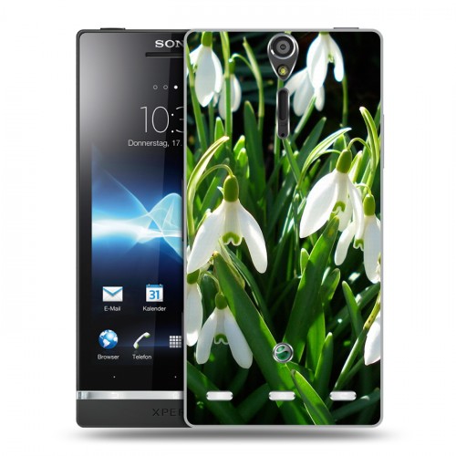 Дизайнерский пластиковый чехол для Sony Xperia S Подснежники