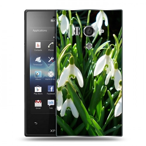 Дизайнерский силиконовый чехол для Sony Xperia acro S Подснежники