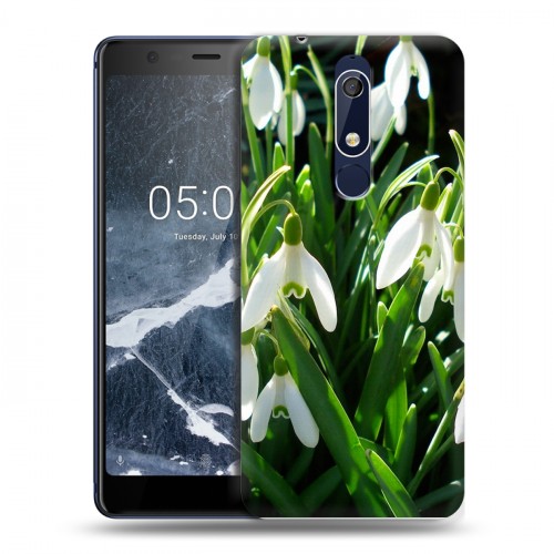 Дизайнерский пластиковый чехол для Nokia 5.1 Подснежники