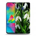 Дизайнерский пластиковый чехол для Samsung Galaxy M20 Подснежники