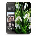 Дизайнерский пластиковый чехол для HTC Desire 700 Подснежники