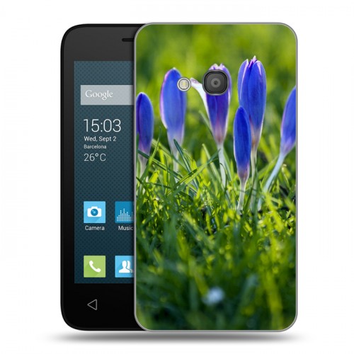 Дизайнерский силиконовый чехол для Alcatel One Touch Pixi 4 (4) Подснежники