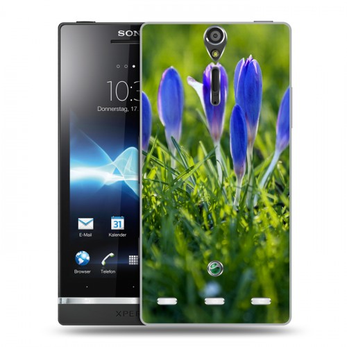 Дизайнерский пластиковый чехол для Sony Xperia S Подснежники