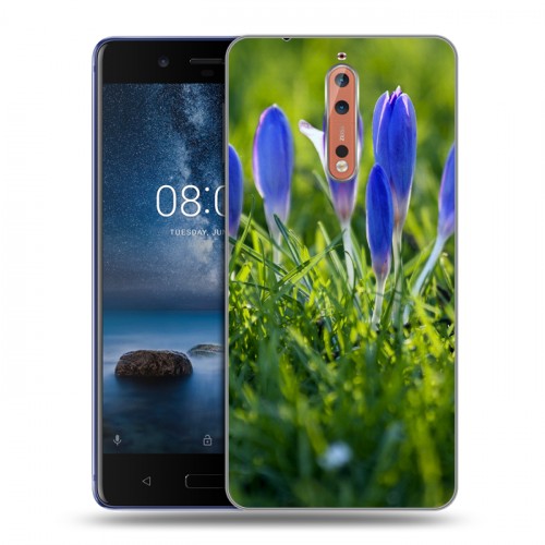 Дизайнерский пластиковый чехол для Nokia 8 Подснежники