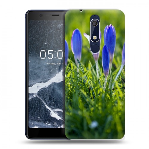 Дизайнерский пластиковый чехол для Nokia 5.1 Подснежники