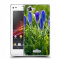 Дизайнерский силиконовый чехол для Sony Xperia L Подснежники