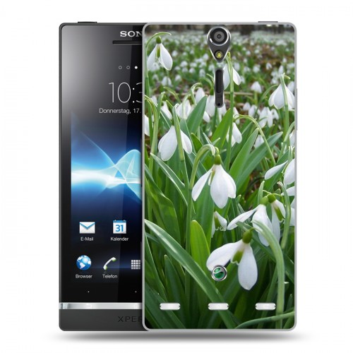 Дизайнерский пластиковый чехол для Sony Xperia S Подснежники