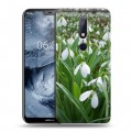 Дизайнерский пластиковый чехол для Nokia 6.1 Plus Подснежники