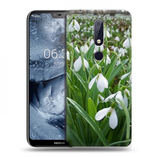 Дизайнерский пластиковый чехол для Nokia 6.1 Plus Подснежники