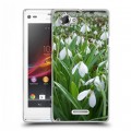 Дизайнерский силиконовый чехол для Sony Xperia L Подснежники