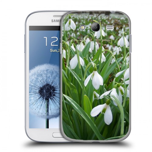 Дизайнерский пластиковый чехол для Samsung Galaxy Grand Подснежники